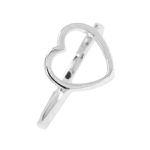 ANEL CORAÇÃO VAZADO PRATA 925