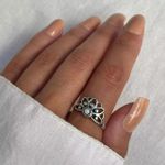 ANEL INDIANO BOLINHA BRANCA PRATA 925