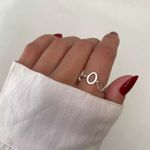 ANEL REGULÁVEL TRIÂNGULO E OVAL PRATA 925