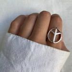 ANEL SÍMBOLO DA PAZ PRATA 925