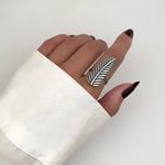 ANEL PENA INDIANO ENVELHECIDO PRATA 925