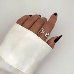 ANEL REGULÁVEL CHIFRE DE CERVO PRATA 925