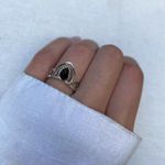 ANEL INDIANO PEDRA ONIX PRATA 925