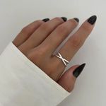 ANEL DOIS FIOS PRATA 925