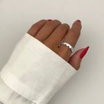 ANEL CORAÇÕES LISO PRATA 925