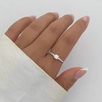 ANEL SOLITÁRIO ZIRCÔNIAS CRISTAIS PRATA 925