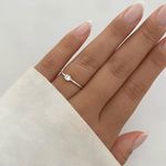 ANEL SOLITÁRIO ZIRCÔNIA CRISTAL PRATA 925