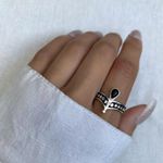 ANEL INDIANO PEDRA ONIX PRATA 925