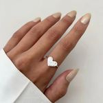 ANEL CORAÇÃO ZIRCÔNIA CRISTAL PRATA 925