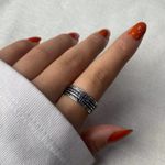 ANEL ORAÇÃO PAI NOSSO ENVELHECIDO PRATA 925