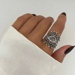 ANEL OLHO INDIANO COM MARCASSITA PRATA 925