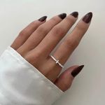 ANEL CRUZ ZIRCÔNIA CRISTAL PRATA 925