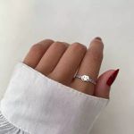 ANEL FLOR ZIRCÔNIA AZUL ESCURO PRATA 925