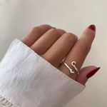 ANEL REGULÁVEL LETRA C PRATA 925