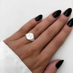 ANEL SINETE REDONDO LETRA H ZIRCÔNIA CRISTAL PRATA 925