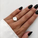 ANEL SINETE REDONDO LETRA K ZIRCÔNIA CRISTAL PRATA 925