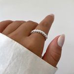 ANEL CORAÇÕES ZIRCÔNIA CRISTAL PRATA 925