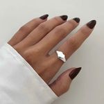 ANEL CORAÇÃO LISO PRATA 925