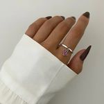 ANEL CORAÇÃO COM MARCASSITA PRATA 925