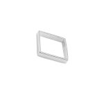 ANEL QUADRADO LISO PRATA 925