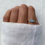 ANEL CORAÇÃO AZUL CLARO PRATA 925