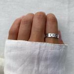 ANEL TRÊS CORAÇÕES PRATA 925