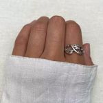 ANEL INDIANO FLOR ZIRCÔNIA ROSA PRATA 925