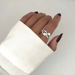 ANEL INFINITO FLOR ZIRCÔNIA CRISTAL PRATA 925