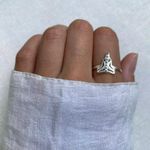 ANEL CHAKRA ZIRCÔNIA AZUL CLARO PRATA 925