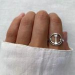 ANEL INDIANO ÂNCORA PRATA 925