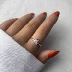 ANEL PATA DE CACHORRO CRAVEJADA CRISTAL E COLOR PRATA 925