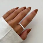 ANEL ARO CRAVEJADO ZIRCÔNIA CRISTAL PRATA 925