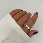 ANEL INFINITO ZIRCÔNIA CRISTAL PRATA 925