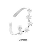 ANEL SIGNO GEMÊOS ZIRCÔNIA CRISTAL PRATA 925