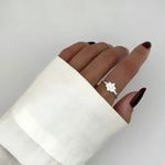 ANEL FLOR ZIRCÔNIA CRISTAL PRATA 925