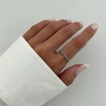 ANEL ZIRCÔNIA VERDE ESCURO PRATA 925