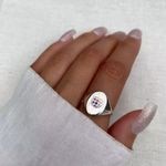 ANEL CORAÇÃO ZIRCÔNIA COLORIDA PRATA 925