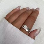 ANEL BORBOLETA ZIRCÔNIA CRISTAL PRATA 925