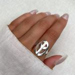 ANEL SIMBOLO DA PAZ PRATA 925