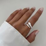 ANEL REGULÁVEL COBRA ZIRCÔNIA CRISTAL PRATA 925