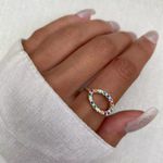 ANEL OVAL ZIRCÔNIA COLORIDA PRATA 925