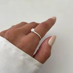 ANEL SOLITÁRIO ZIRCÔNIA CRISTAL PRATA 925