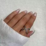 ANEL X INDIANO ENVELHECIDO PRATA 925