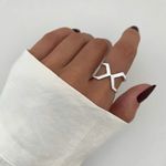 ANEL X ARO TRABALHADO PRATA 925