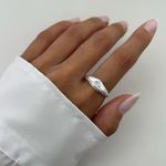 ANEL SOLITÁRIO ZIRCÔNIA CRISTAL PRATA 925