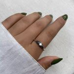 ANEL INDIANO ENVELHECIDO ZIRCÔNIA CRISTAL PRATA 925