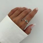 ANEL GOTA ZIRCÔNIA VERDE PRATA 925