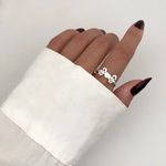 ANEL DUAS MENINAS ZIRCÔNIA CRISTAL PRATA 925