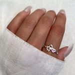 ANEL MENINA ZIRCÔNIA ROSA PRATA 925