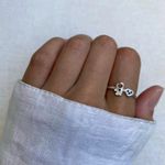 ANEL MENINO ZIRCÔNIA AZUL CORAÇÃO PRATA 925